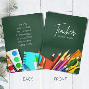 Teacher Memory Book, Teacher Appreciation Gift, teacher Journal, Teacher Thank You Gift, End of Year Teacher gift, Gift from Students