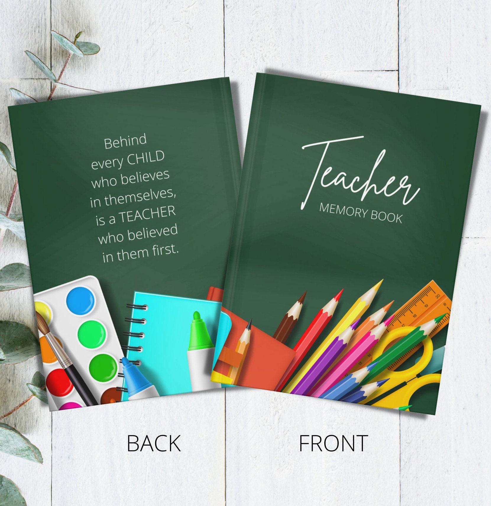 Student Teacher Memory Gift Book by Cara's Creative Playground
