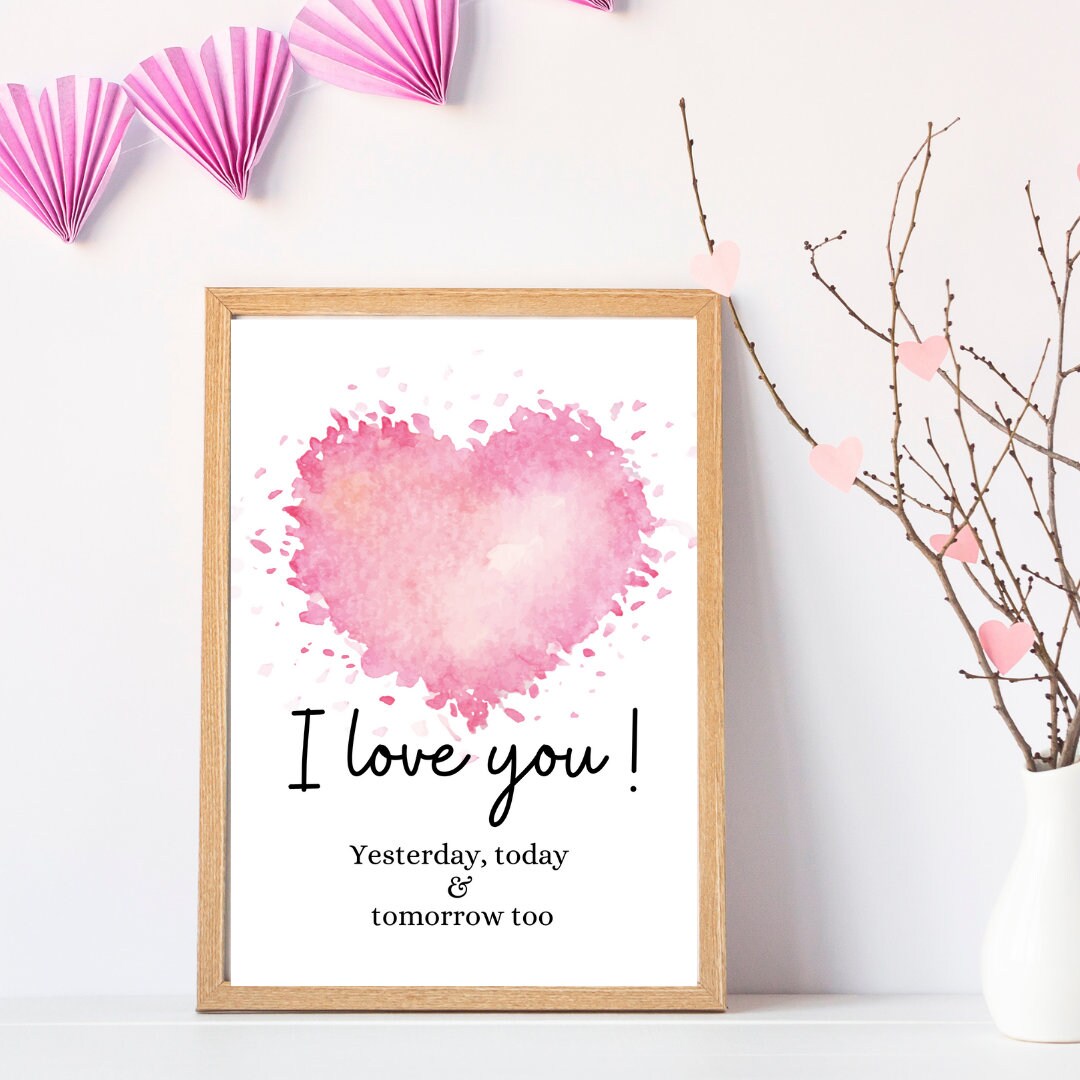 I Love You DIY Handprint Art, Heart Love, Kids Handprint Craft