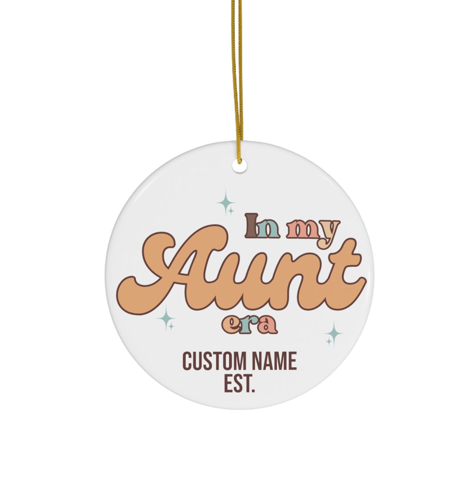 In My Aunt Era Ornament, Funny Aunt Ornament, New Aunt Christmas Gift ...
