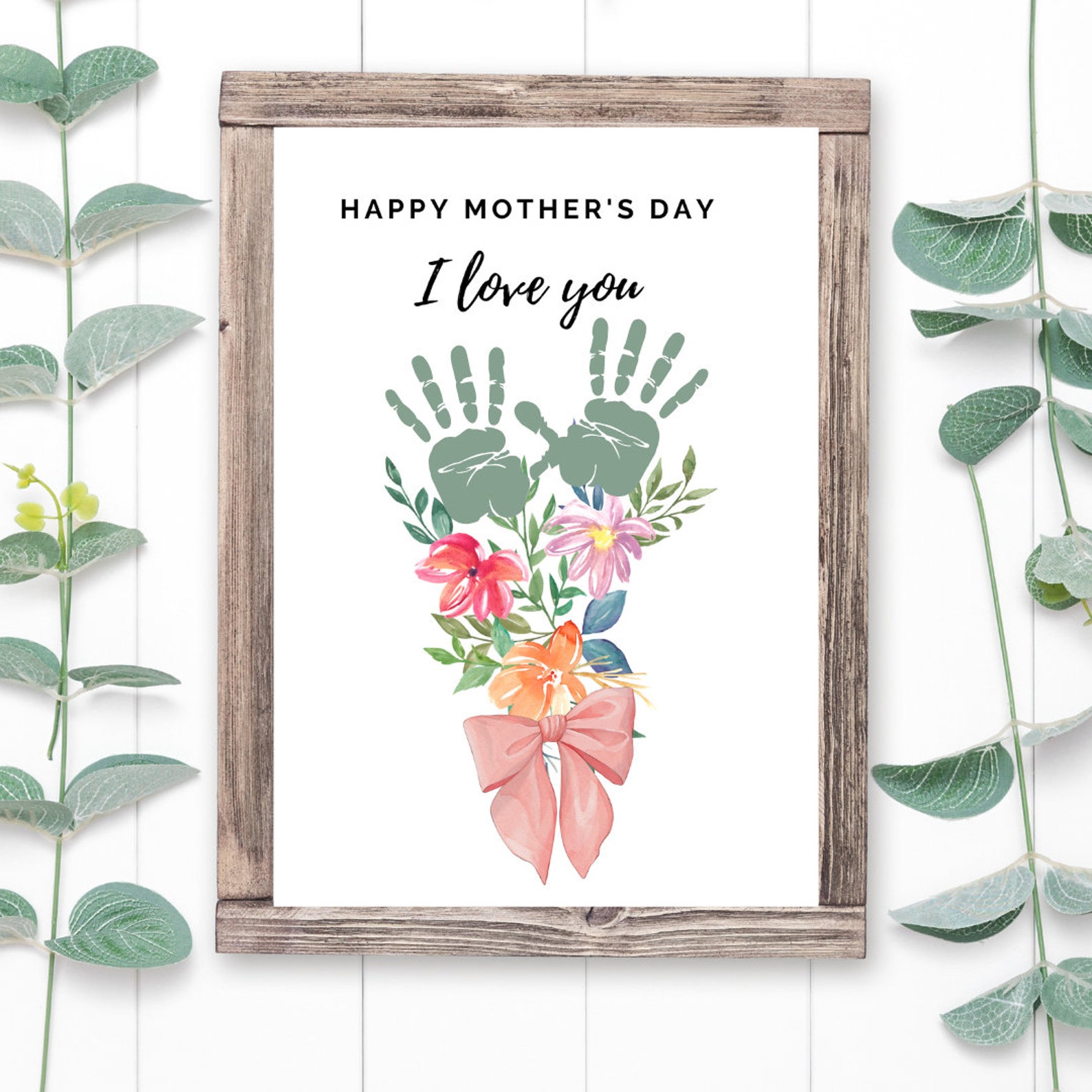 Flower Handprint Craft, Handprint Art, Kids Baby Toddler, Mother's Day ...
