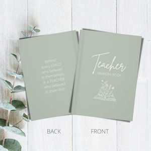 Teacher Memory Book, Teacher Appreciation Gift, Teacher Journal, Thank You Gift for Teacher, End of Year gift, Teacher Birthday Gift
