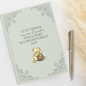 Keepsake Memory Book for Mom and Baby, Expecting mom gift, maternity gift, Classic Pooh MEMORY BOOK, Baby Shower gift, Parents To Be gift