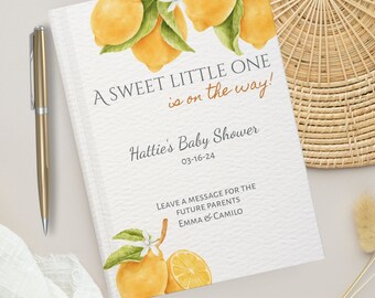 Lemon BABY SHOWER guestbook, Is One on the Way Baby Shower, Summer baby shower, Lemon sign, Baby Shower Sweet Lemon, Wishes for baby