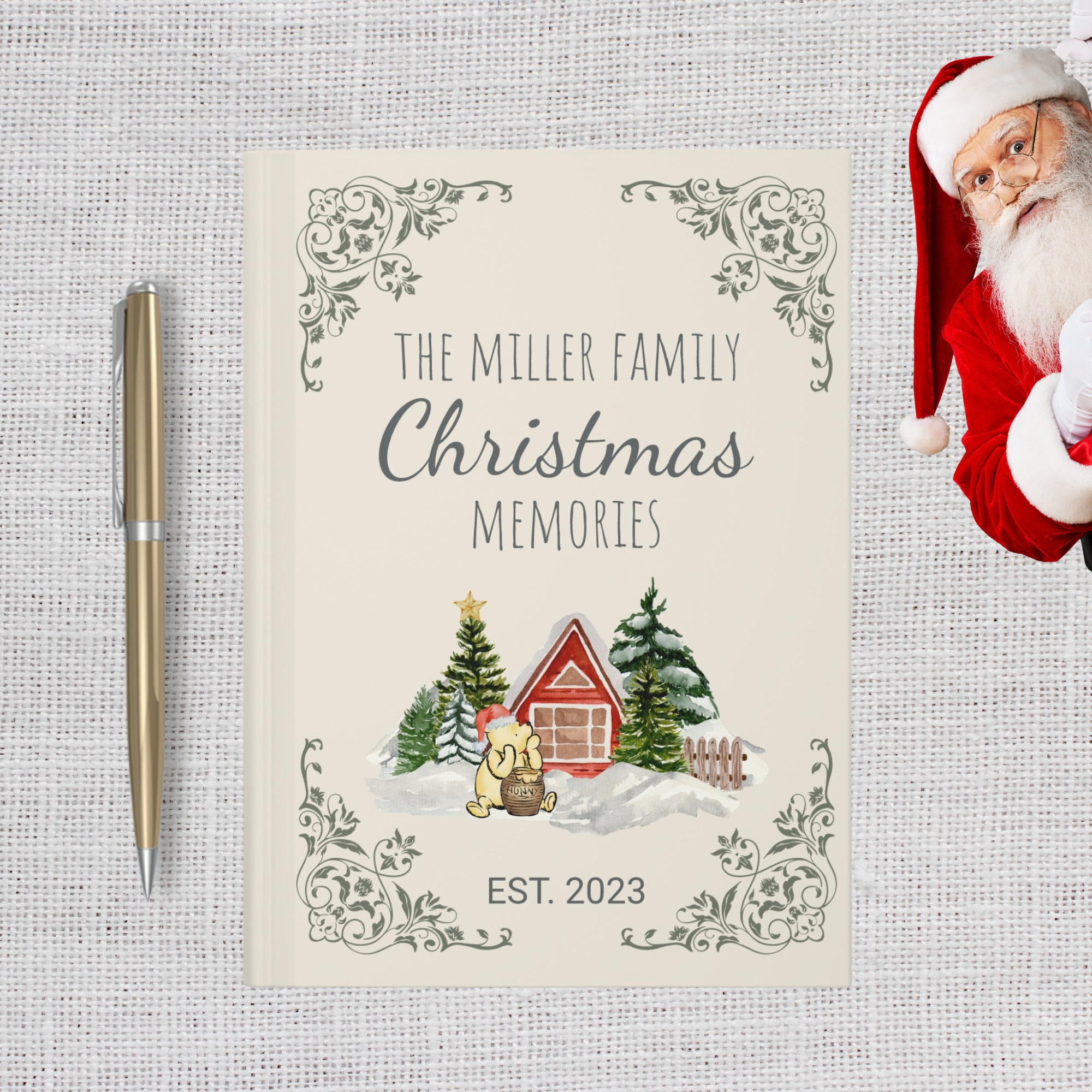 Vintage ‘Our Christmas’ Personalized Family Christmas Memory Book