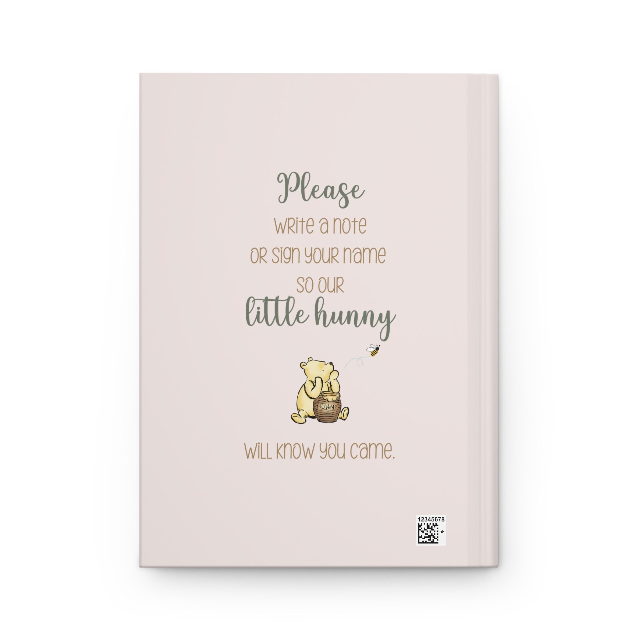 Baby Shower Girl Guest Book Classic Pooh Guestbook Wishes Etsy