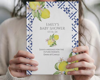 Ciao Lemon Baby Shower Guestbook, Wishes for Baby, Neutral Baby Shower, Summer Baby Shower, citrus baby shower, Italian Lemon Squeeze party