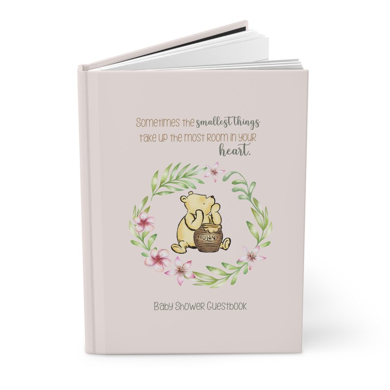 Classic Pooh Guestbook, Baby Shower Girl Guest Book, Wishes for baby Guestbook, baby shower sign, Parents To Be, Pink Baby Shower Decoration afbeelding 10