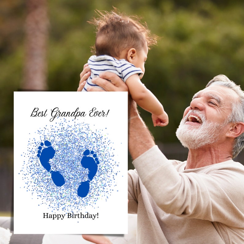 Grandpa Happy Birthday Handprint Craft, Best Grandpa Ever Handprints