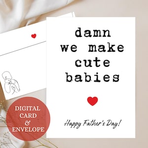 Caramba, nós fazemos cartões de bebês fofos, cartão engraçado de Dia dos Pais da esposa, presente de feliz dia dos pais, cartão da esposa para o marido, primeiro presente de Dia dos Pais