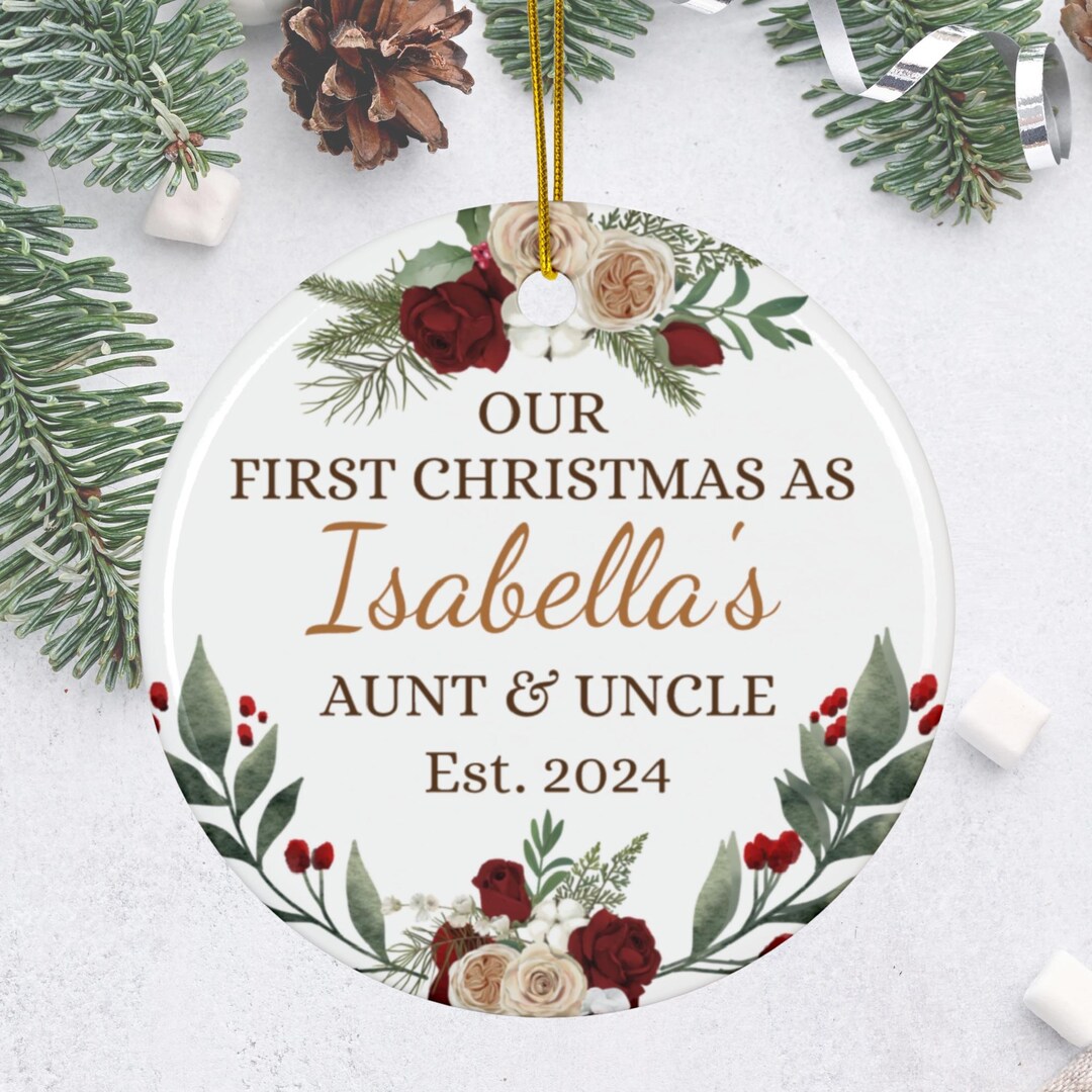 First Christmas as Aunt & Uncle Ornament, Auntie First Christmas ...