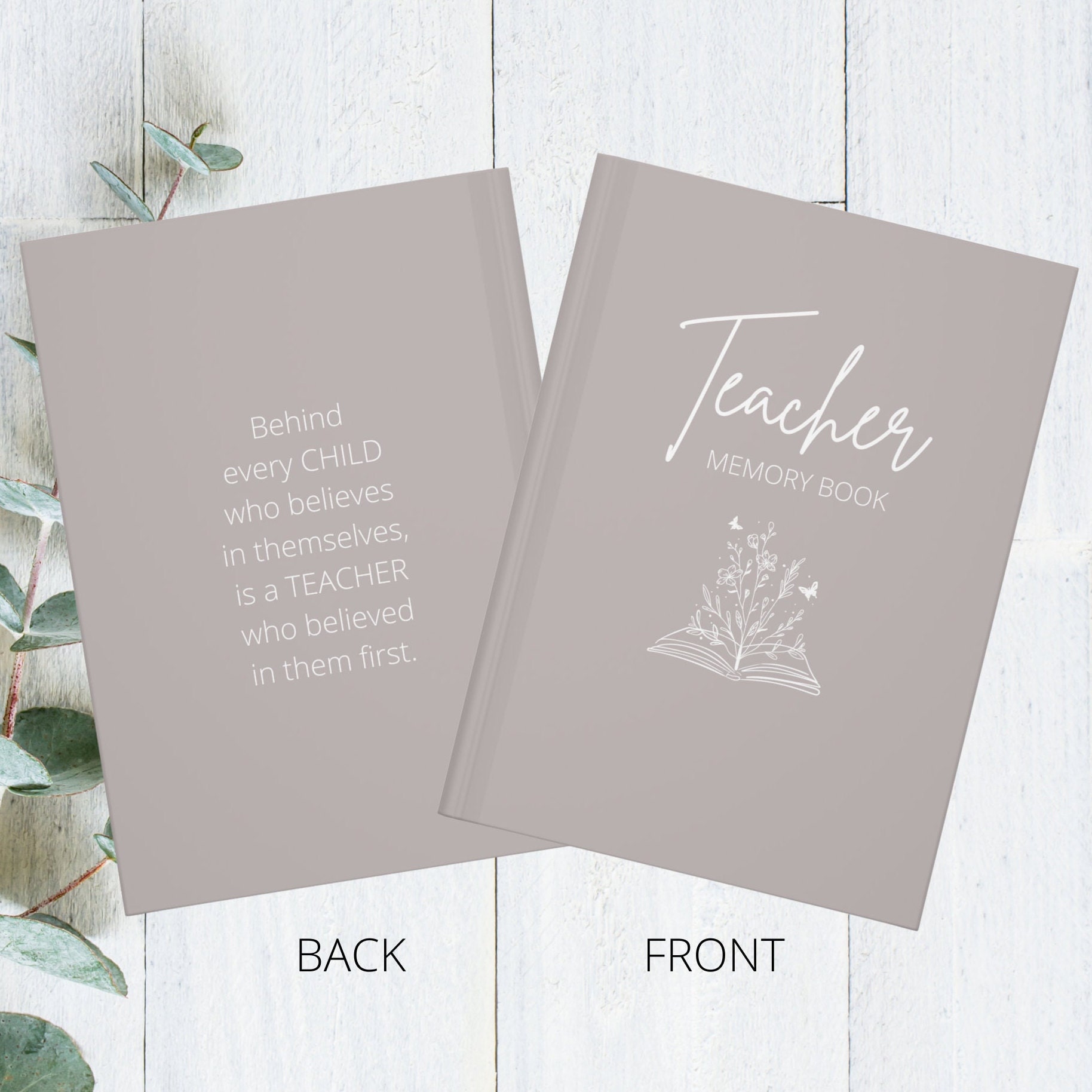 Teacher Book Inscription Custom Teacher Memory Book, Teacher Appreciation Gift, Thank You Gift ...