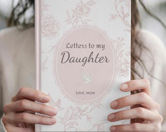 Custom Letters to My Daughter Journal, Personalized Name Memory Book, Custom French Toile Keepsake Notebook, New mom of baby girl gift