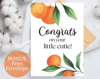Neues Baby Grußkarte & Umschlag, Herzlichen Glückwunsch zu Ihrer kleinen Babypartykarte, Baby Junge, Baby Mädchen, Schwangeres Geschenk, Glückwunschkarte