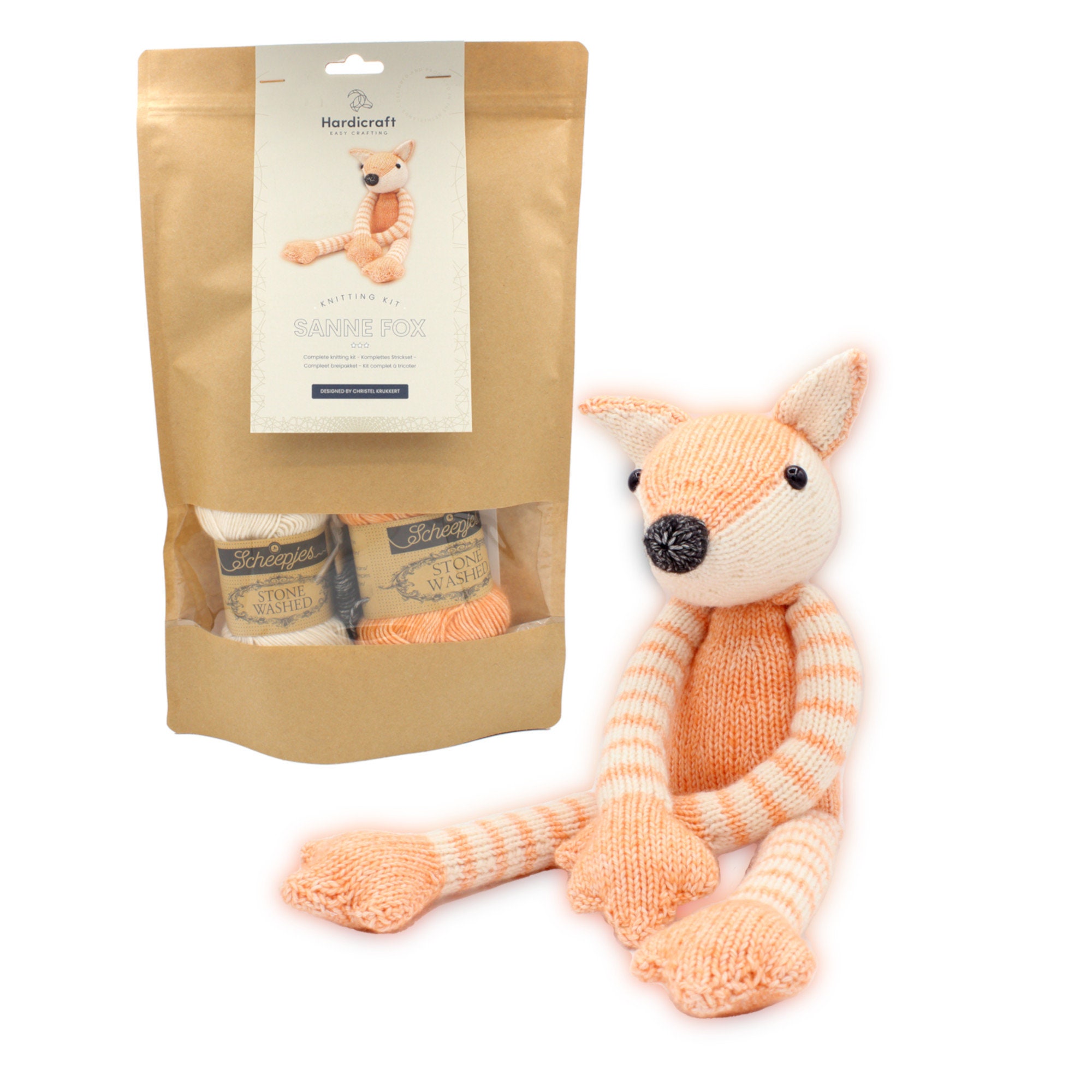 DIY Knitting Kits Hardicraft Animal Knitting Kit Fox Etsy UK