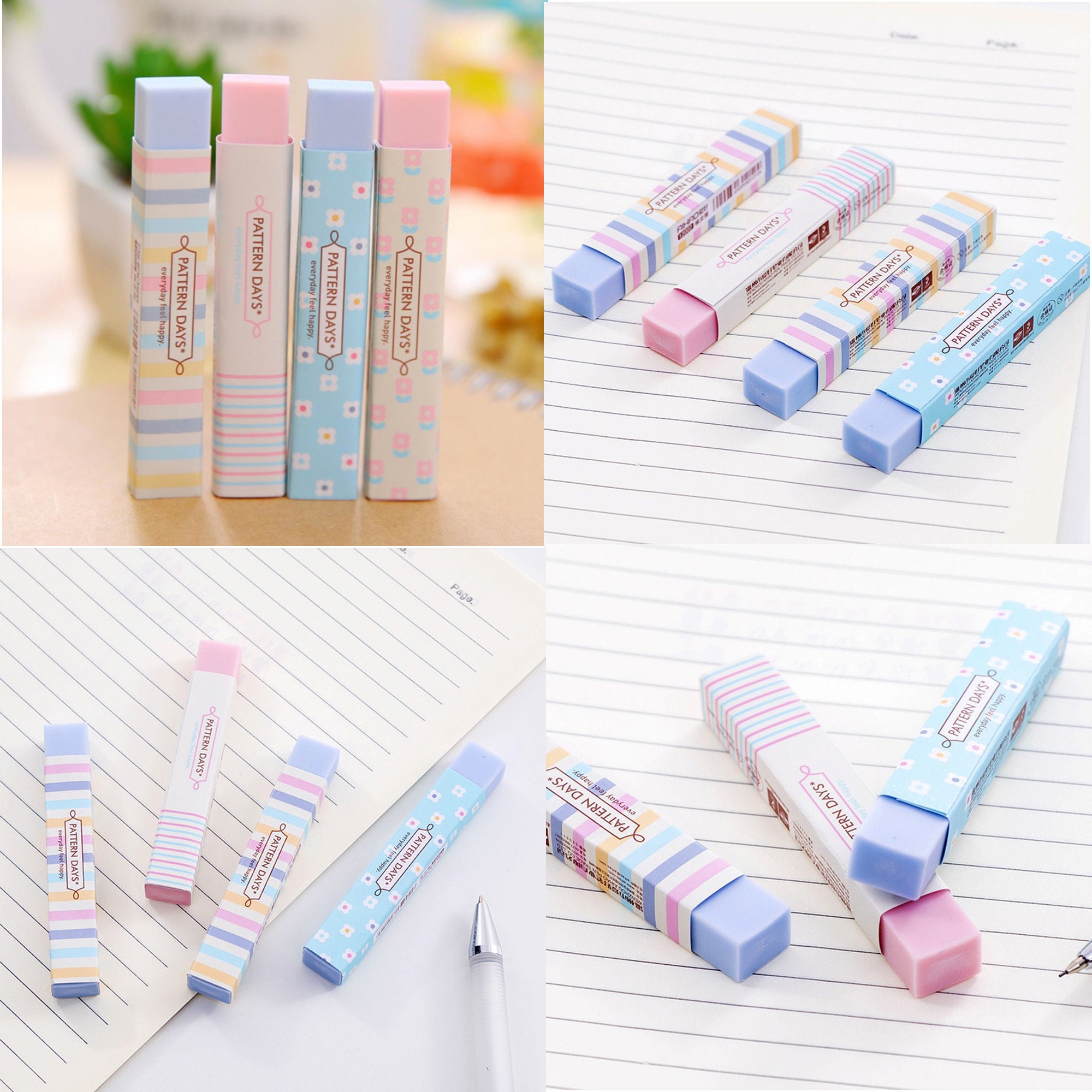 Candy Eraser X 1 Soft Eraser Pastel Candy Colour Blue or Etsy UK