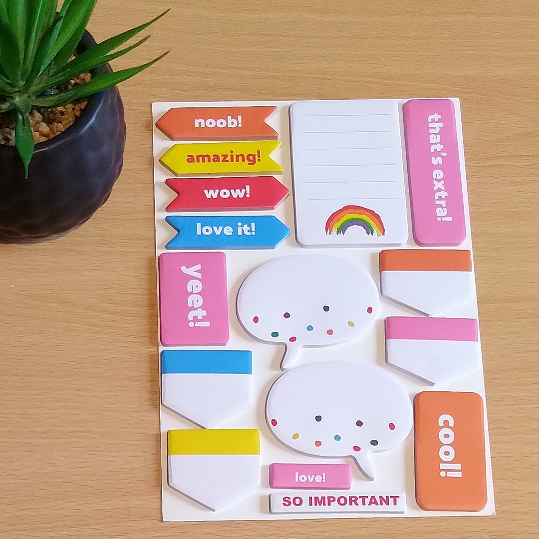 Sticky Note Set Mini Sticky Note Memo Pads Journal Page Markers Mixed