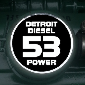 Detroit Diesel Chrome Series Silver 92, Series 53, Series 71, Series 92 and Series 149 High Performance Chrome Valve Cover Sticker Decal