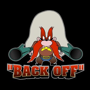 Yosemite Sam Back Off Sticker, BACK OFF Yosemite Sam Decal, Yosmite Sam "Back Off" Sticker Decal