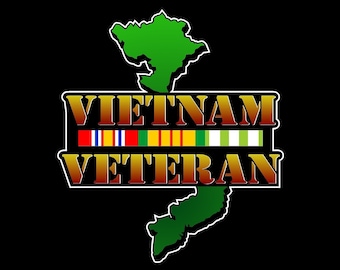 ProSticker 904 3 X 6 American Flag Vietnam Veteran Decal Sticker – Made In USA