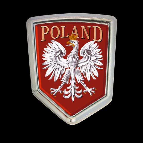 Poland Eagle Emblem = Poland Coat of Arms Eagle Insignia - Polish Eagle - Polish Insignia Decal Sticker - Poland
