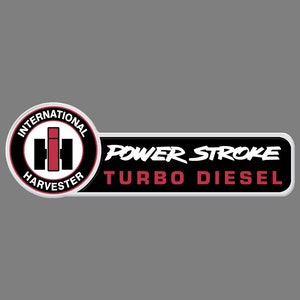 2 Ford F250 F350 Powerstroke 7.3L Turbo Diesel Engine Emblems – Red Badge Pair By VMS Racing