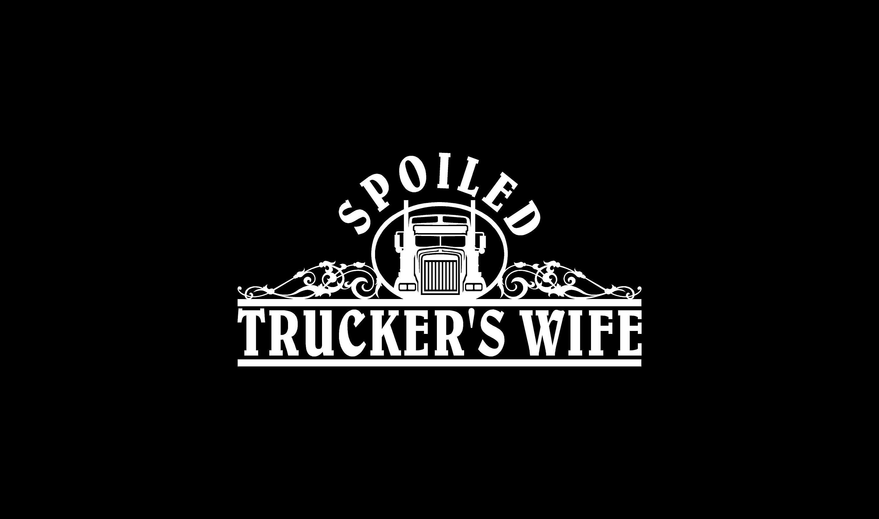 Set Of 2 Spoiled Trucker's Wife Vinyl Decal Sticker | Wish