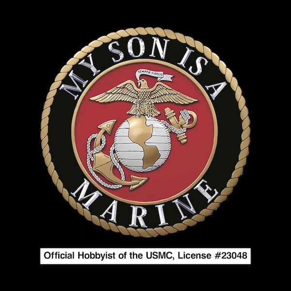 My Son is a Marine Decal Sticker - Official Hobbyist of the USMC License # 23048