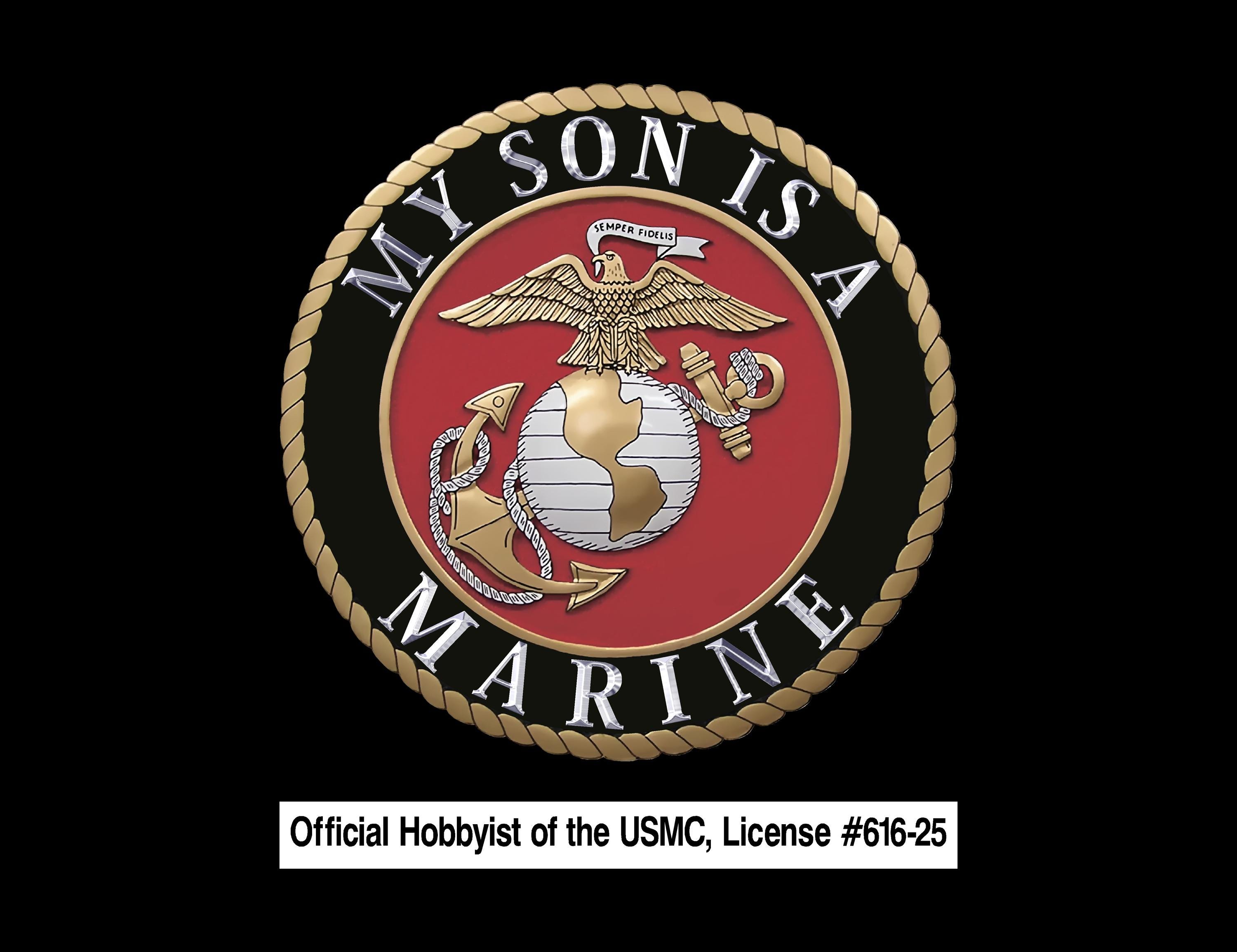 My Son is a Marine Decal Sticker - Official Hobbyist of the USMC License # 616-25