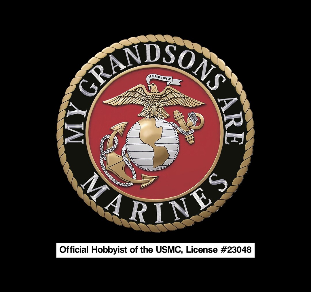My Grandsons Are Marines Decal Sticker - Official Hobbyist of the USMC ...