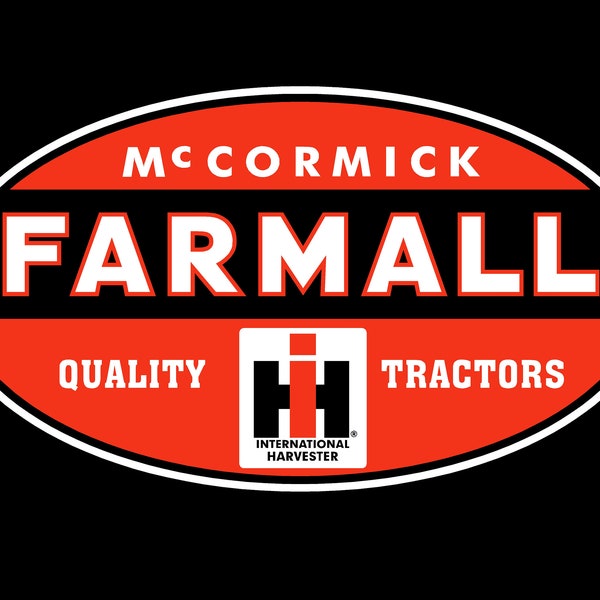 Farmall McCormick Quality Tractor Oval Sticker Decal - International Harvester Farmall McCormick