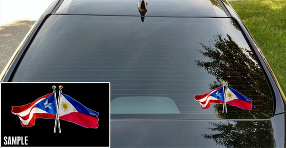 Puerto Rico Flag Decal Sticker - 3M Vinyl, Patriotic Pride For Car, Truck, Window