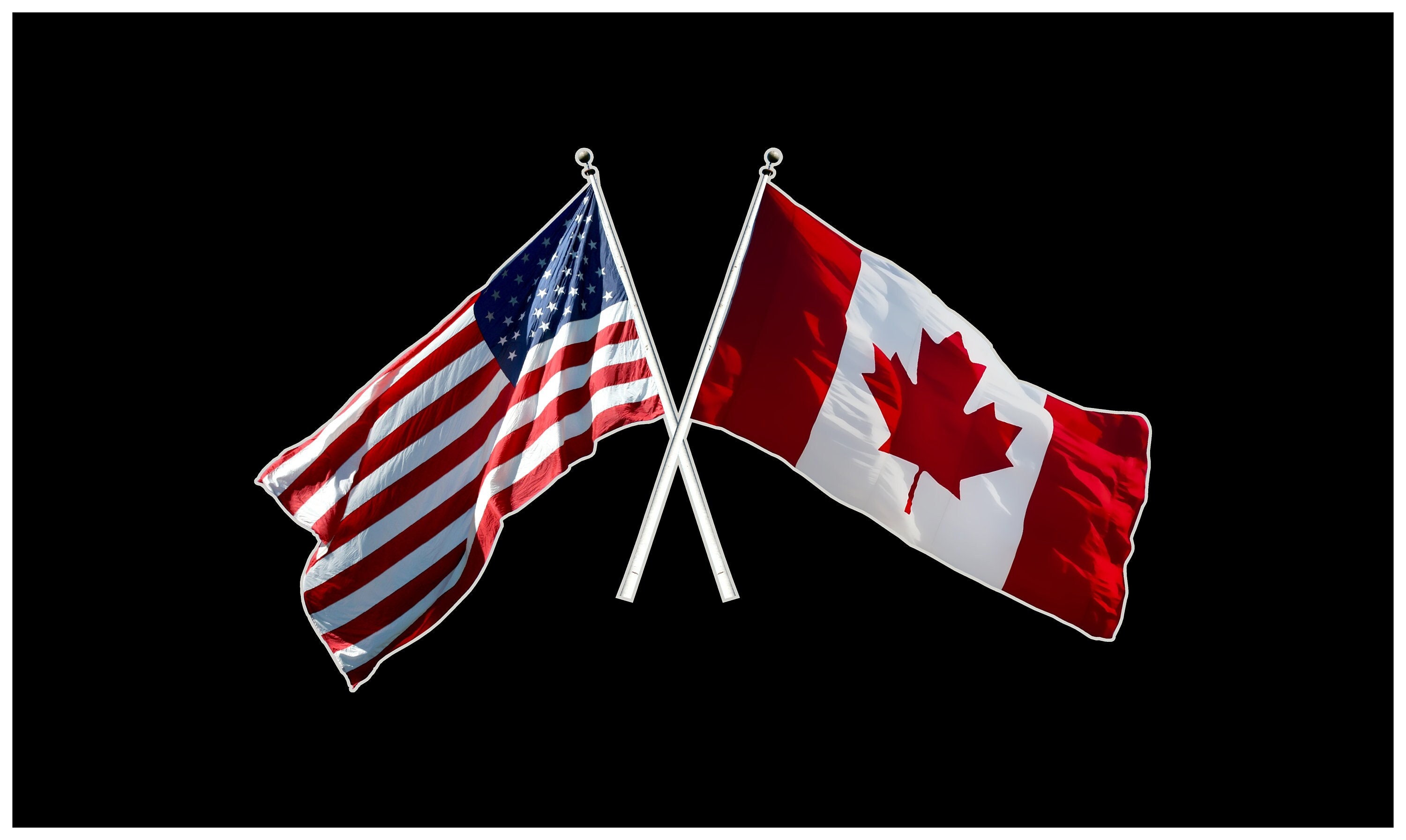 Bandiera Dell'amicizia USA CANADA Felpa Con Cappuccio