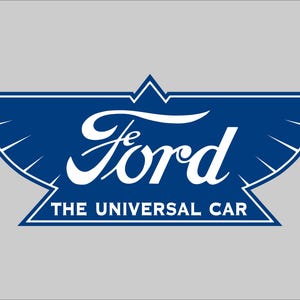 Ford 1912 Re-Drawn Historic Vintage The Universal Car Emblem Logo Sticker Decal - Antique Ford Emblem Vinyl Decal
