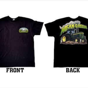 Mean Green Recreated from Vintage 1980's Design 100% Cotton Tee Shirt - Black or White Tee Shirt