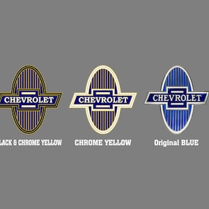 Chevrolet 1929 - 1930 Vintage Historical Grill Radiator Emblem Decal Sticker - Chevy Grill Radiator Badge