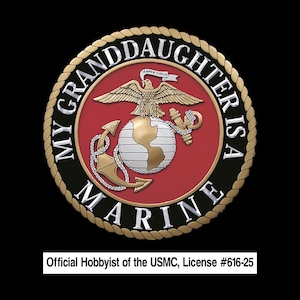 My Granddaughter is a Marine Decal Sticker - Official Hobbyist of the USMC License #616-25