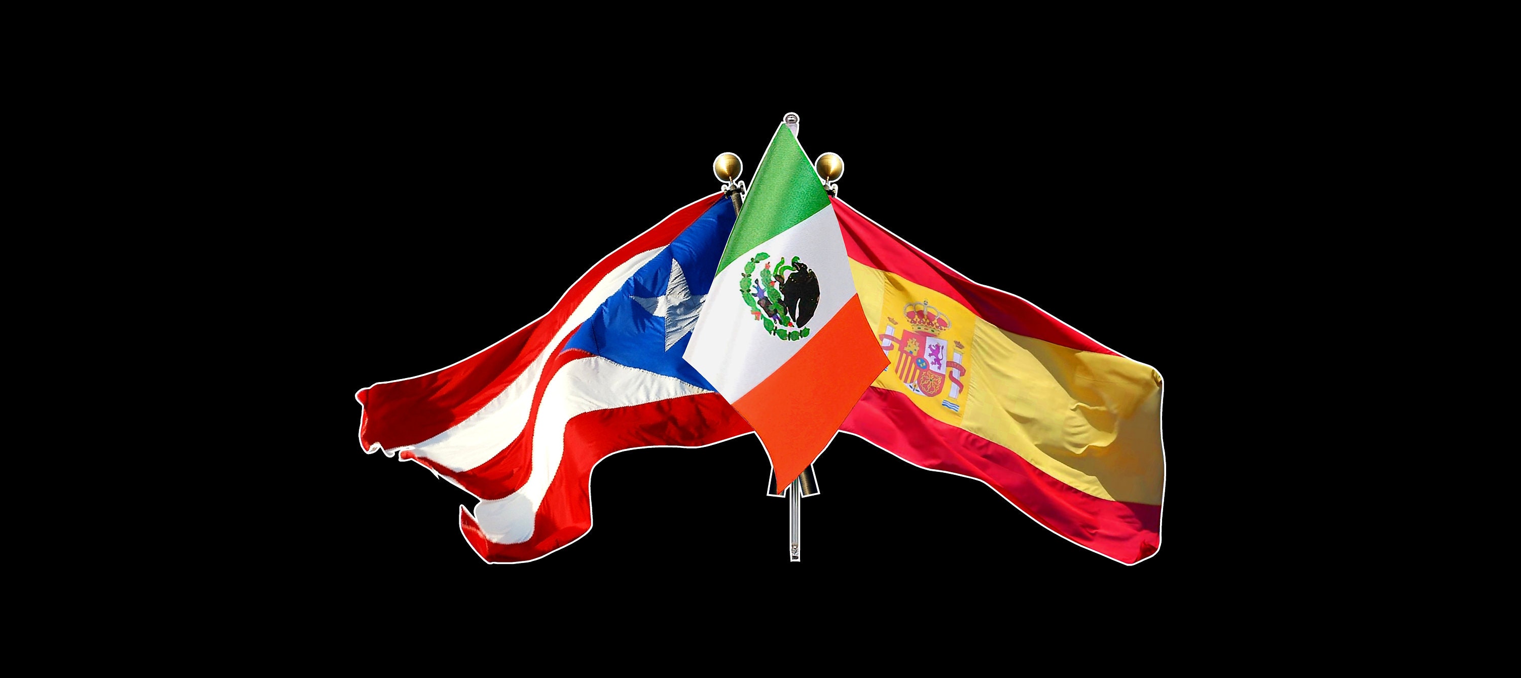 Pegatina de la bandera de españa -  México