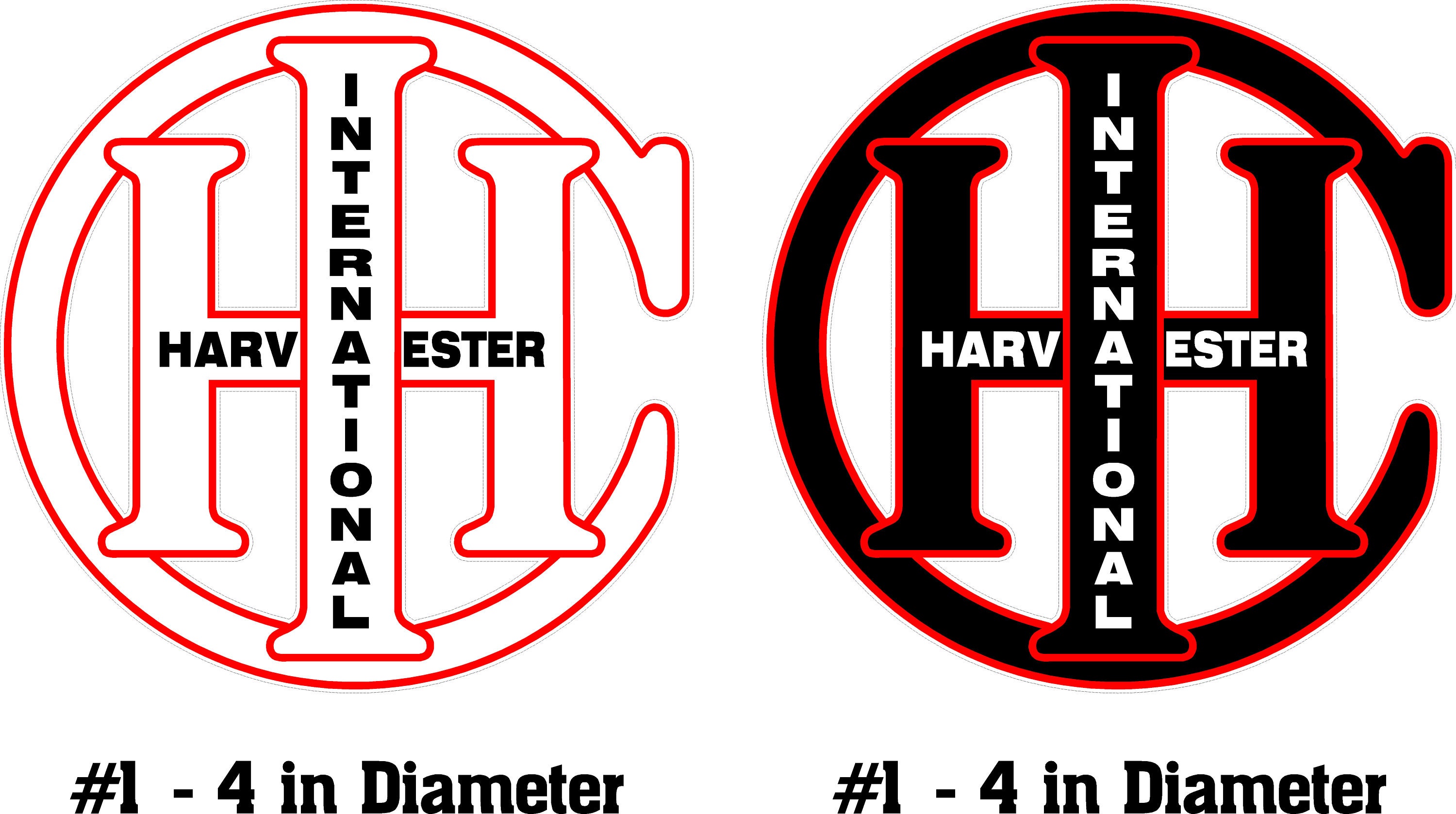 International Harvester IHC - Vintage Redrawn 1920's Round Emblem ...