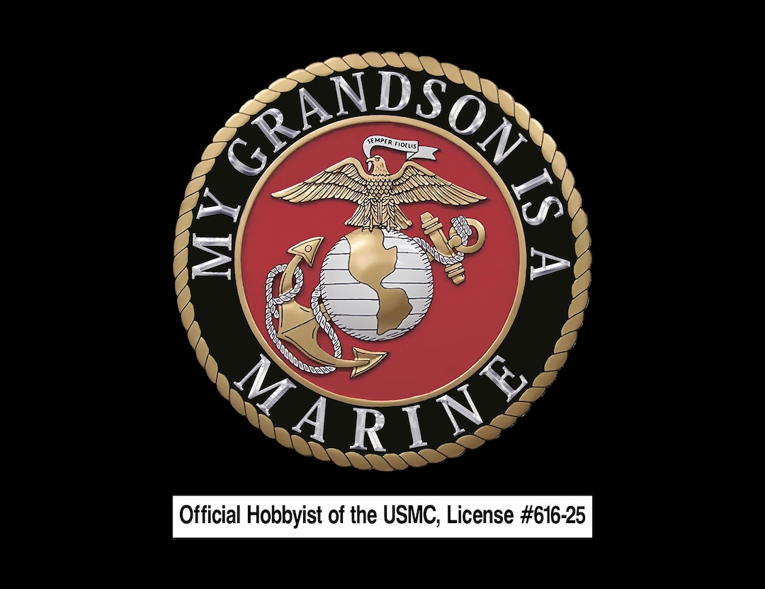 My Grandson is a Marine Decal Sticker - Official Hobbyist of the USMC