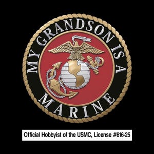 Adesivo decalcomania "Mio nipote è un marine" - Hobbista ufficiale della licenza USMC n. 616-25