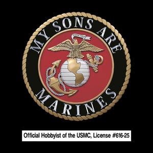 My Sons are Marines Decal Sticker - Official Hobbyist of the USMC License # 616-25