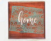 Colorado State Mandala Knockout Personalized Wood Sign, Customized New Home Plaque, Housewarming Gift