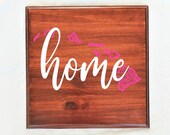 Hawaii State Mandala Knockout Personalized Wood Sign, Customized New Home Plaque, Housewarming Gift