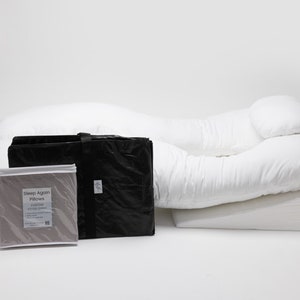 Sleep Again Pillow System + Custom Fitted Sheet + Travel and Storage Bag - BEST DEAL!