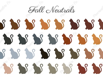 Herbst Neutrale Procreate Farbpalette | *DIGITALER DOWNLOAD* | ProcreatorsCo | Braune Palette | Graue Palette | Maroon Palette |