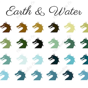Earth & Water Procreate Color Palette | *DIGITAL DOWNLOAD* | ProcreatorsCo | Turquoise Palette | Brown Palette | Green Palette |
