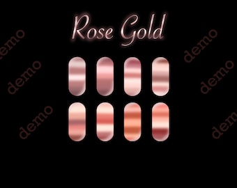 Campioni di colore procreati in oro rosa / * DOWNLOAD DIGITALE * / ProcreatorsCo / Golden Color Palette / Metallic Color Palette /