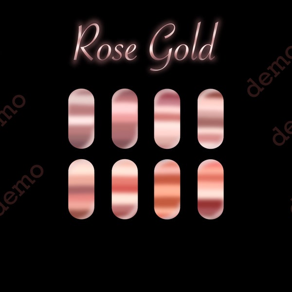 Rose Gold Procreate Color Swatches | *DIGITAL DOWNLOAD* | ProcreatorsCo | Golden Color Palette | Metallic Color Palette |