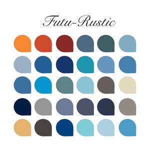 Futu-Rustic Color Palette | Rustic Palette | Modern Colors | Modern Design Colors | Urban Color Schemes | Procreate Color Palette